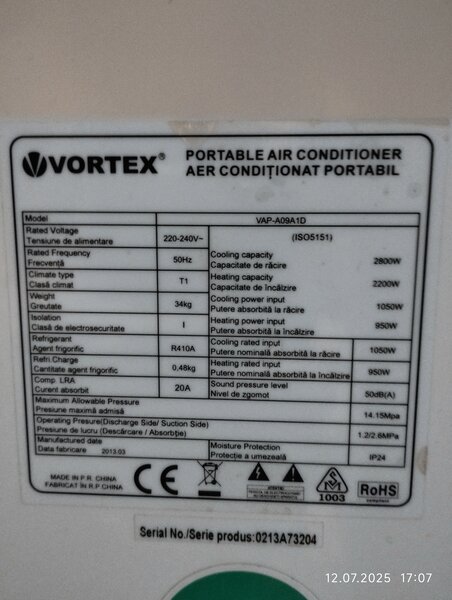Aer conditionat portabil nou